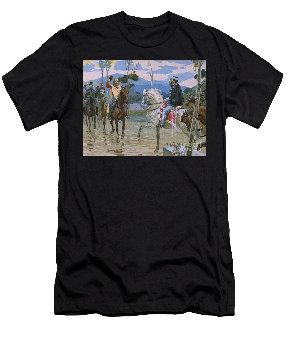 Meeting Between Giuseppe Garibaldi and King Victor Emmanuel Ii 1820 78 on the 26th October 1860 At Teano Italian School T-Shirt