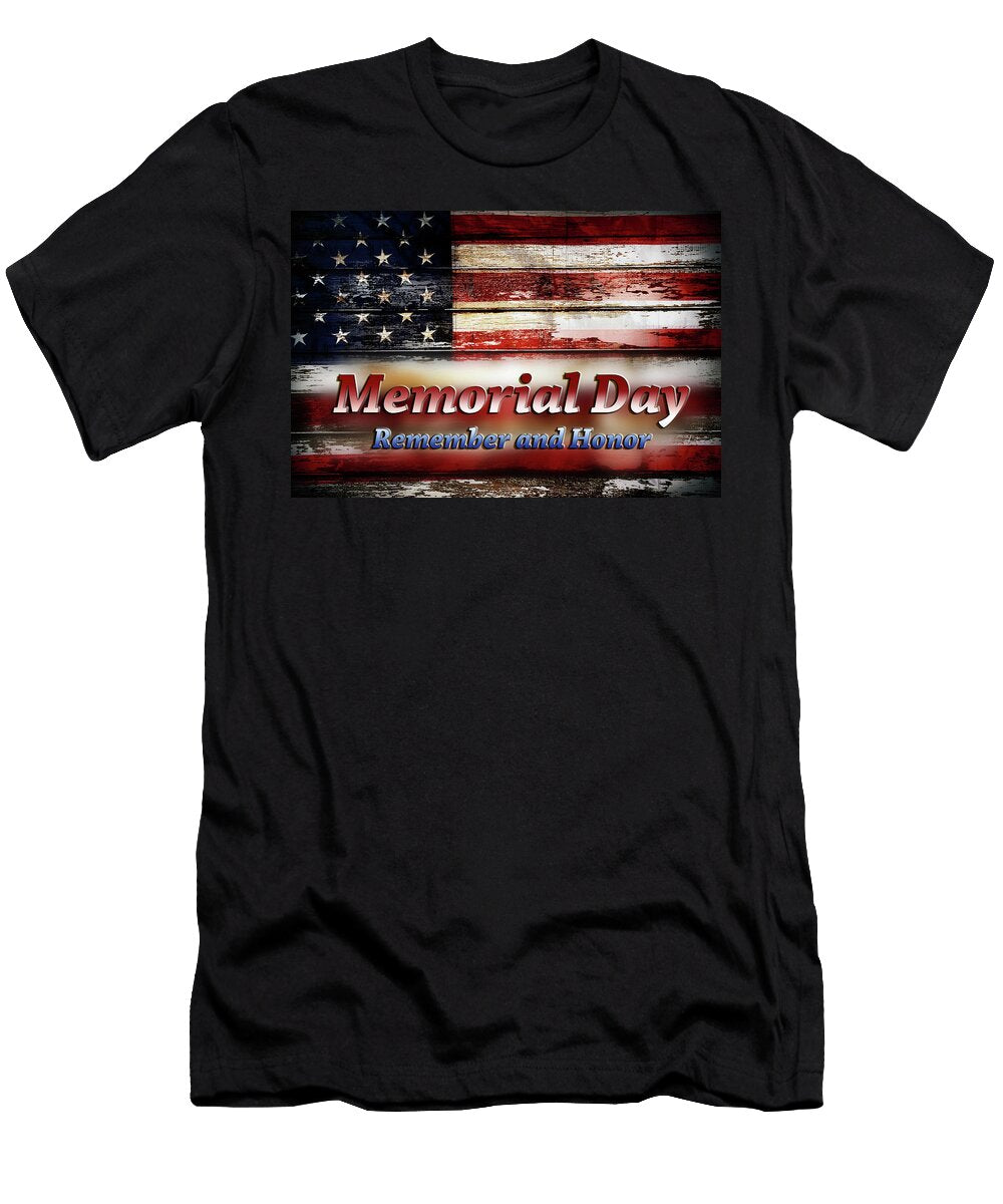 Memorial Day American Flag Les Cunliffe T-Shirt