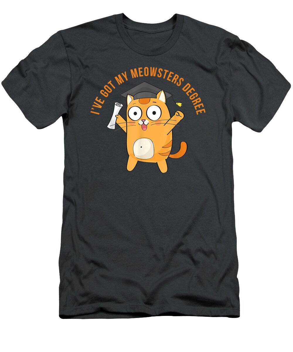Meowster Graduation for Graduates Funny Masters Degree Achim Zariyah T-Shirt