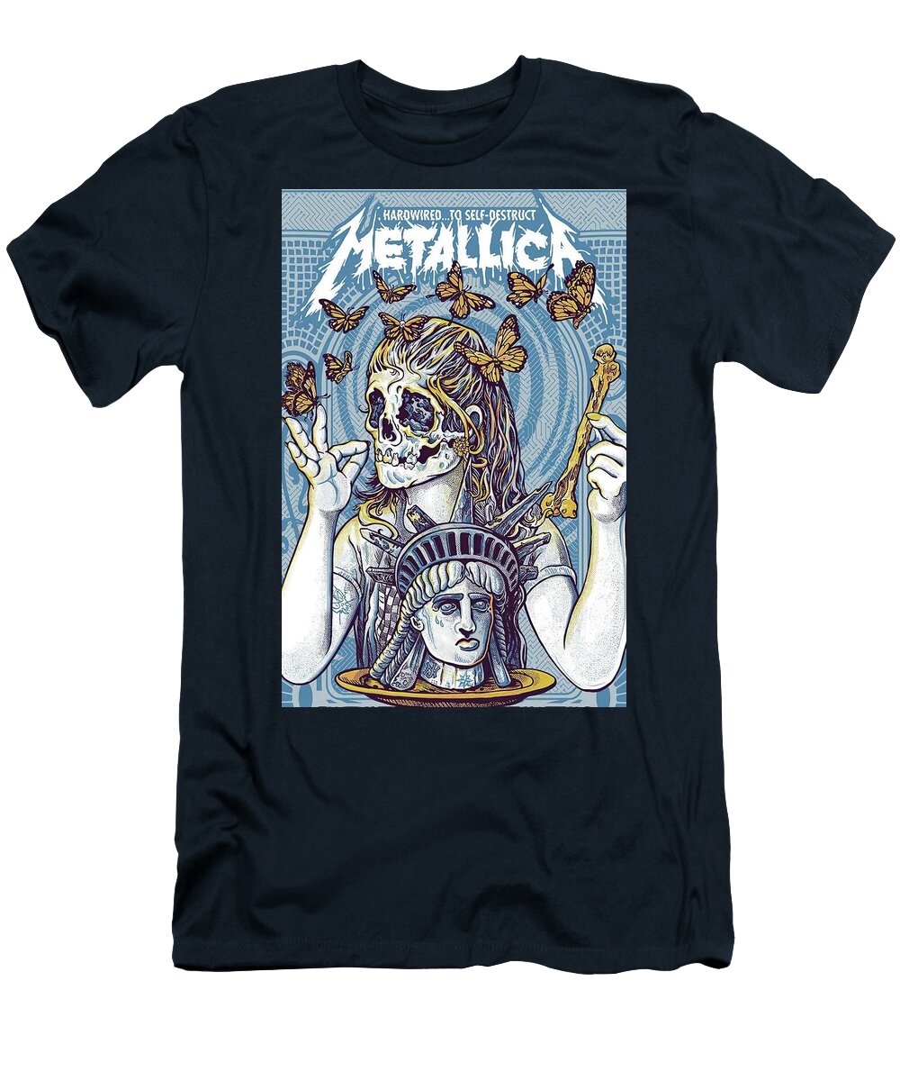 Metallica Album Cover with Skull World Art Collective T-Shirt