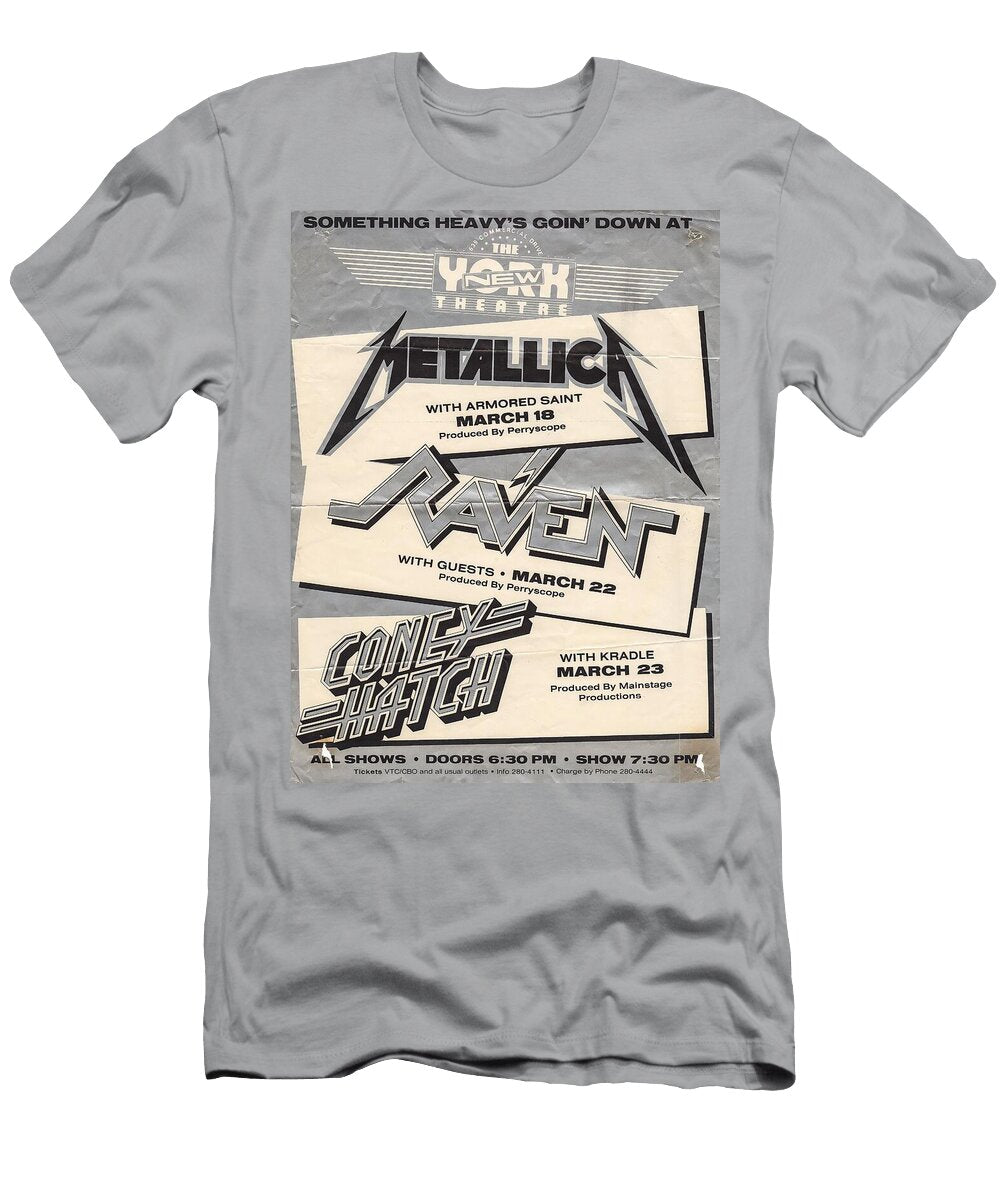 Metallica and Raven Concert Poster World Art Collective T-Shirt