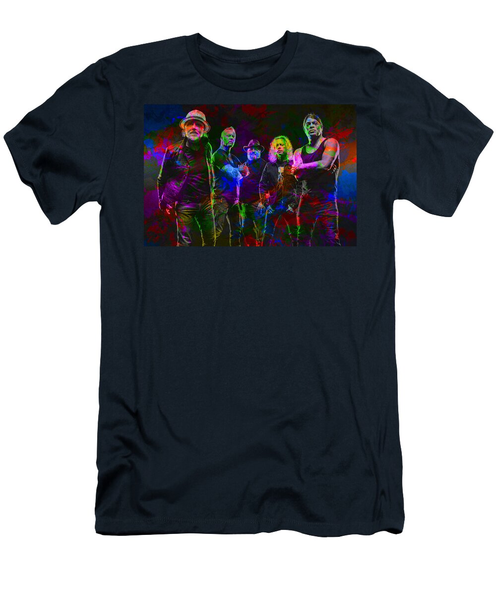 Metallica Band Paint Splatters Portrait Design Turnpike T-Shirt