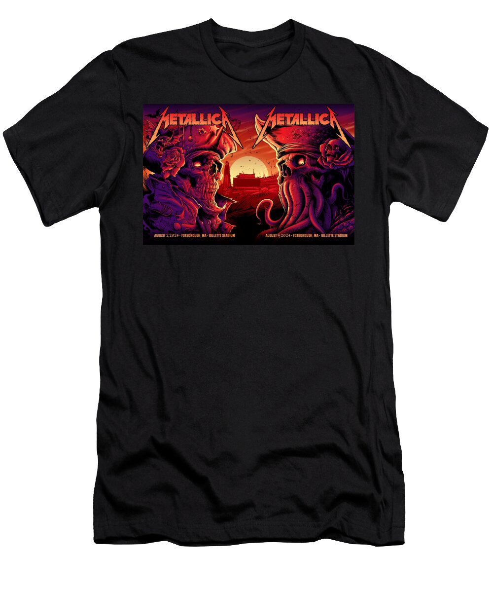 Metallica Concert Skull Artwork Robert Christiansen T-Shirt