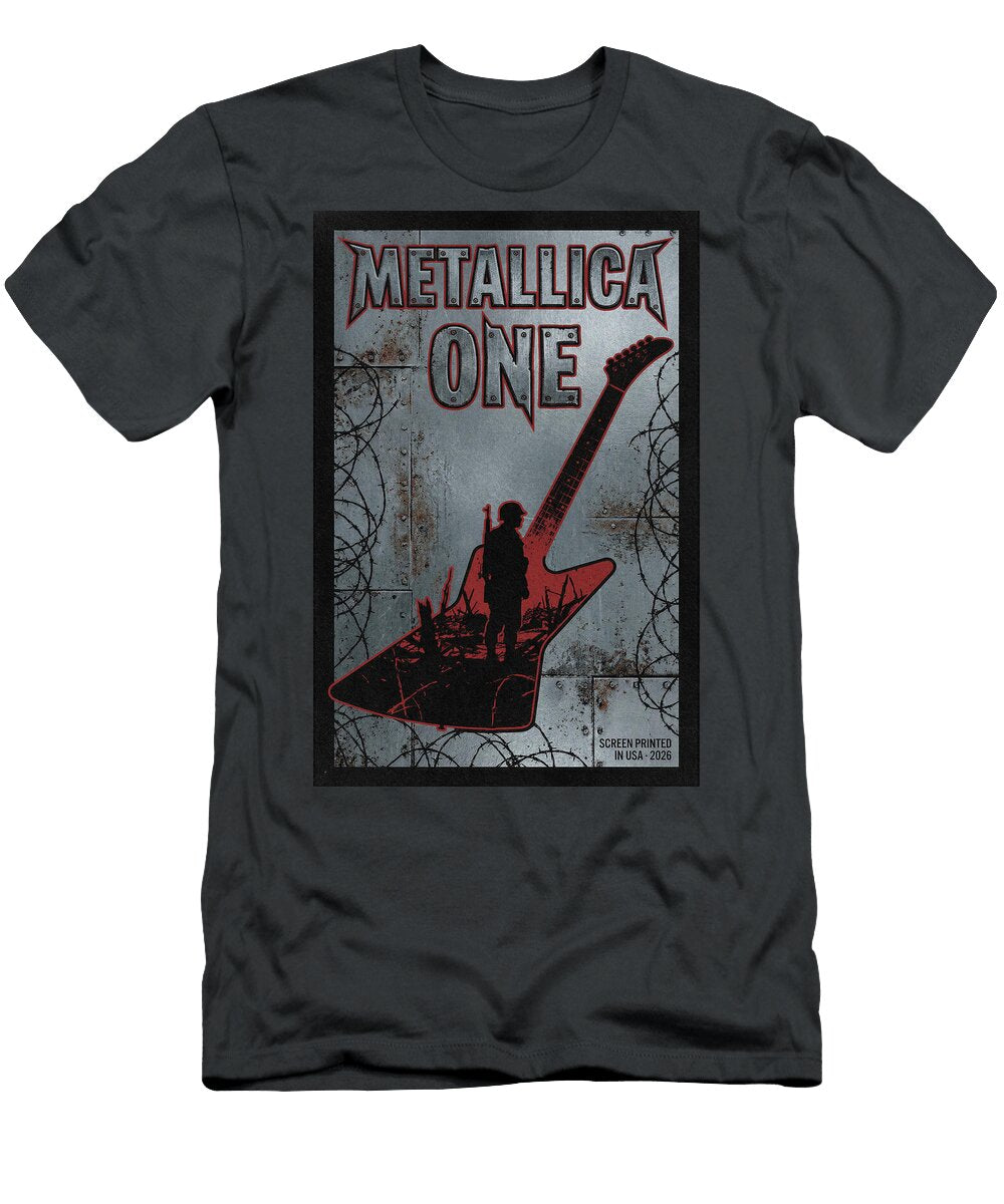 Metallica One Minimal Music Poster Retro Vintage Singer Band Art Sampadart Gallery T-Shirt
