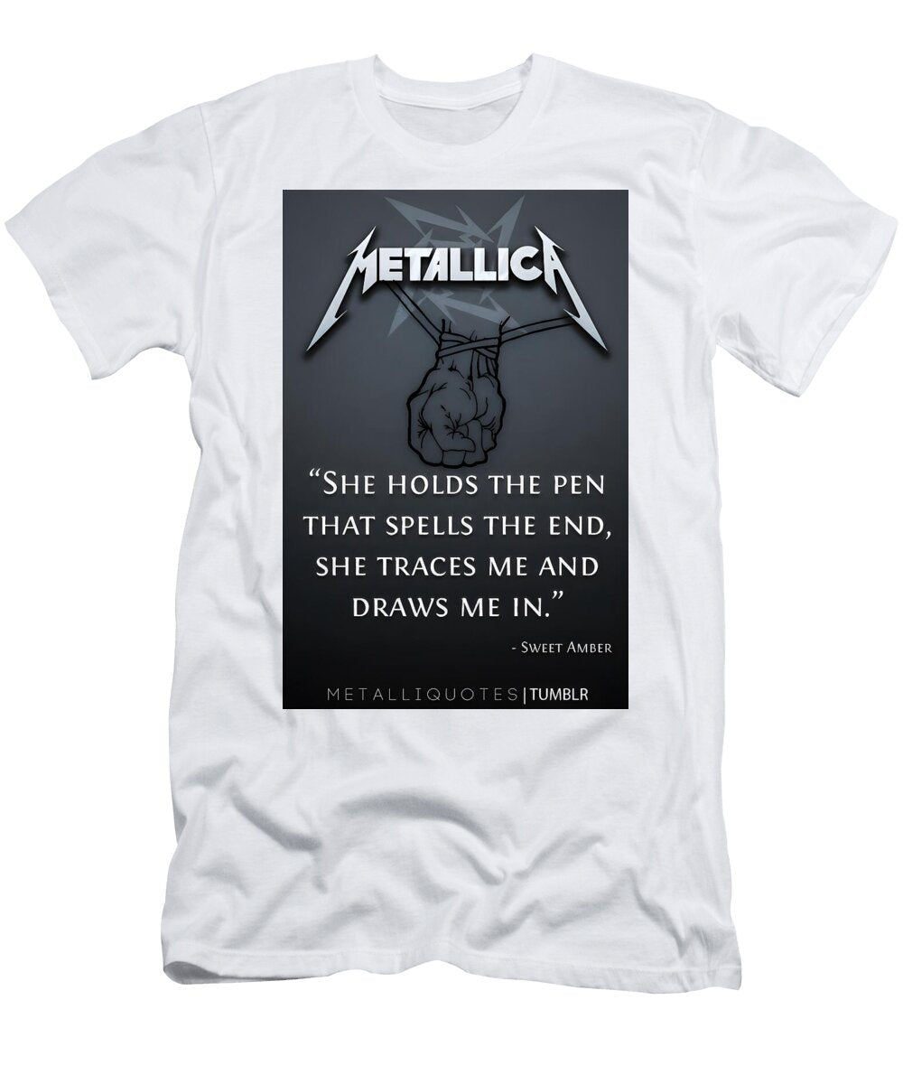 Metallica Quote with Fist Illustration World Art Collective T-Shirt