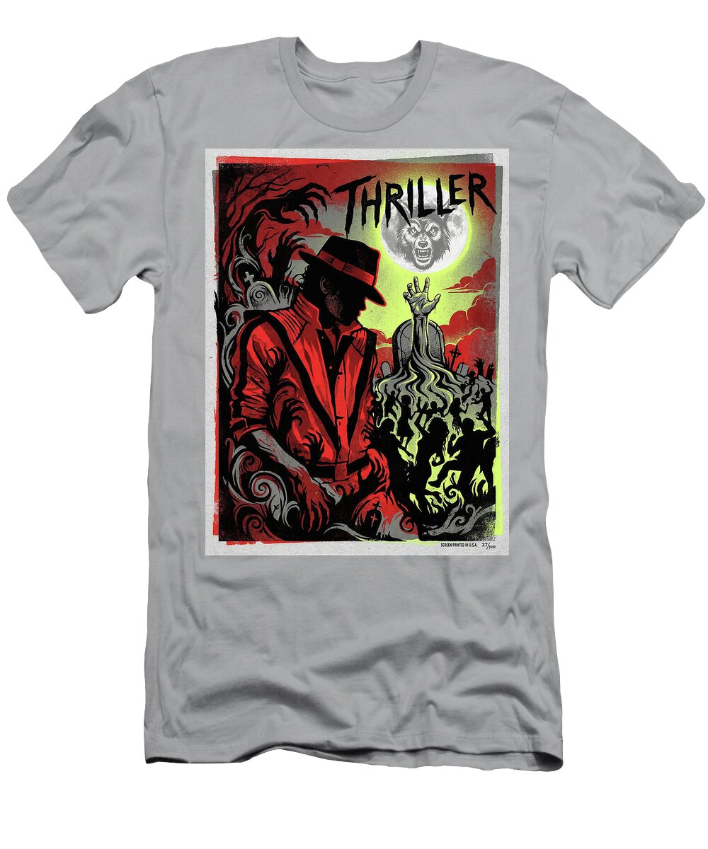 Michael Jackson Thriller Minimal Music Poster Retro Vintage Singer Band Art Sampadart Gallery T-Shirt
