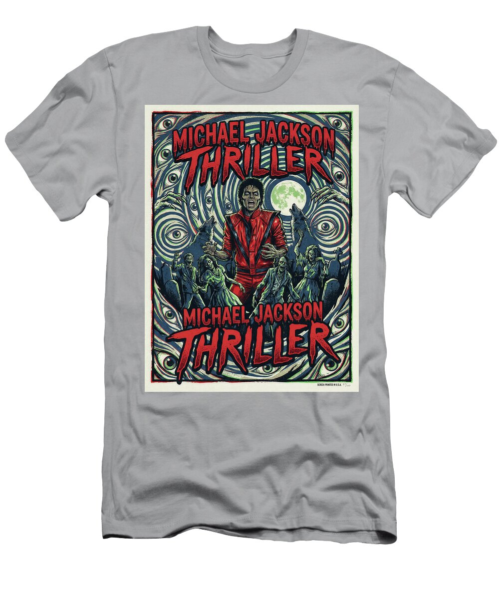 Michael Jacksons Thriller Minimal Music Poster Retro Vintage Singer Band Art Sampadart Gallery T-Shirt