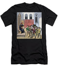 Middle Ages Peasants Receiving Orders From Lords Before Going to Work 15th Century Colourful Engraving of the 19th Century American School T-Shirt