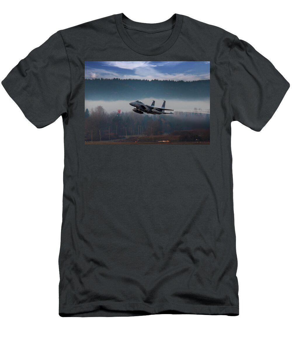 Military Jet Gaining Altitude Wes and Dotty Weber T-Shirt