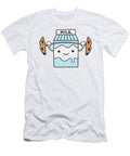 Milk Lifting Cookies Funny Food Snatch Squat Barbell Gym Roger Kuo Art T-Shirt