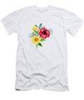 Mixed Flowers on Black Valerie Drake Lesiak T-Shirt