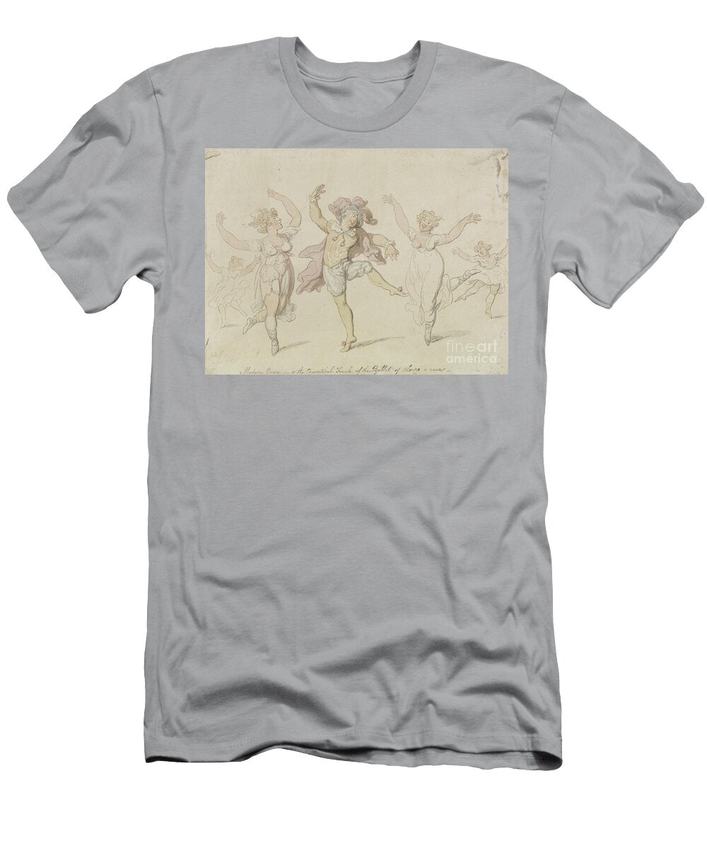 Modern Grace or the Operatical Finale of the Ballet of Alonzo E Caro Thomas Rowlandson T-Shirt