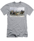 Mongolian Warriors Showing Their Cavalry to the Chinese Forces of Hong Wu American School T-Shirt