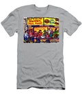 Montreal Pool Room Fast Food Restaurant Painting Canadian Winter Scenes Hockey Art Carole Spandau Carole Spandau T-Shirt