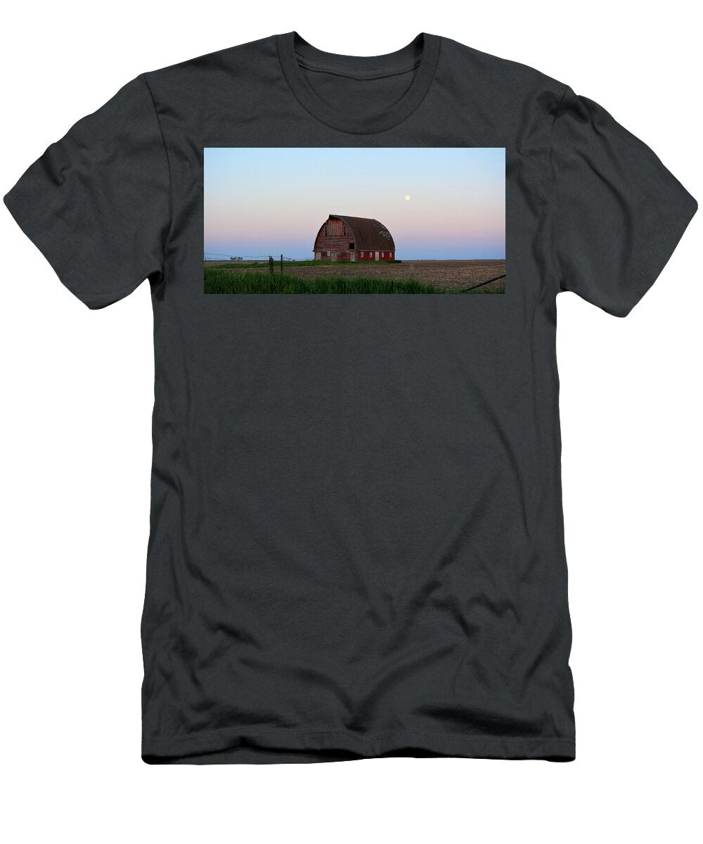 Moon Over Royal Panorama Bonfire Photography T-Shirt