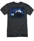 Moonlight on Merles Towers Painting Ruins Castle Clouds Landsca N Akkash T-Shirt