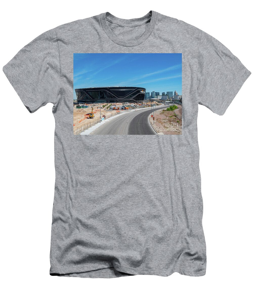 Morning View of the Almost Finished Allegiant Stadium with the S Chon Kit Leong T-Shirt