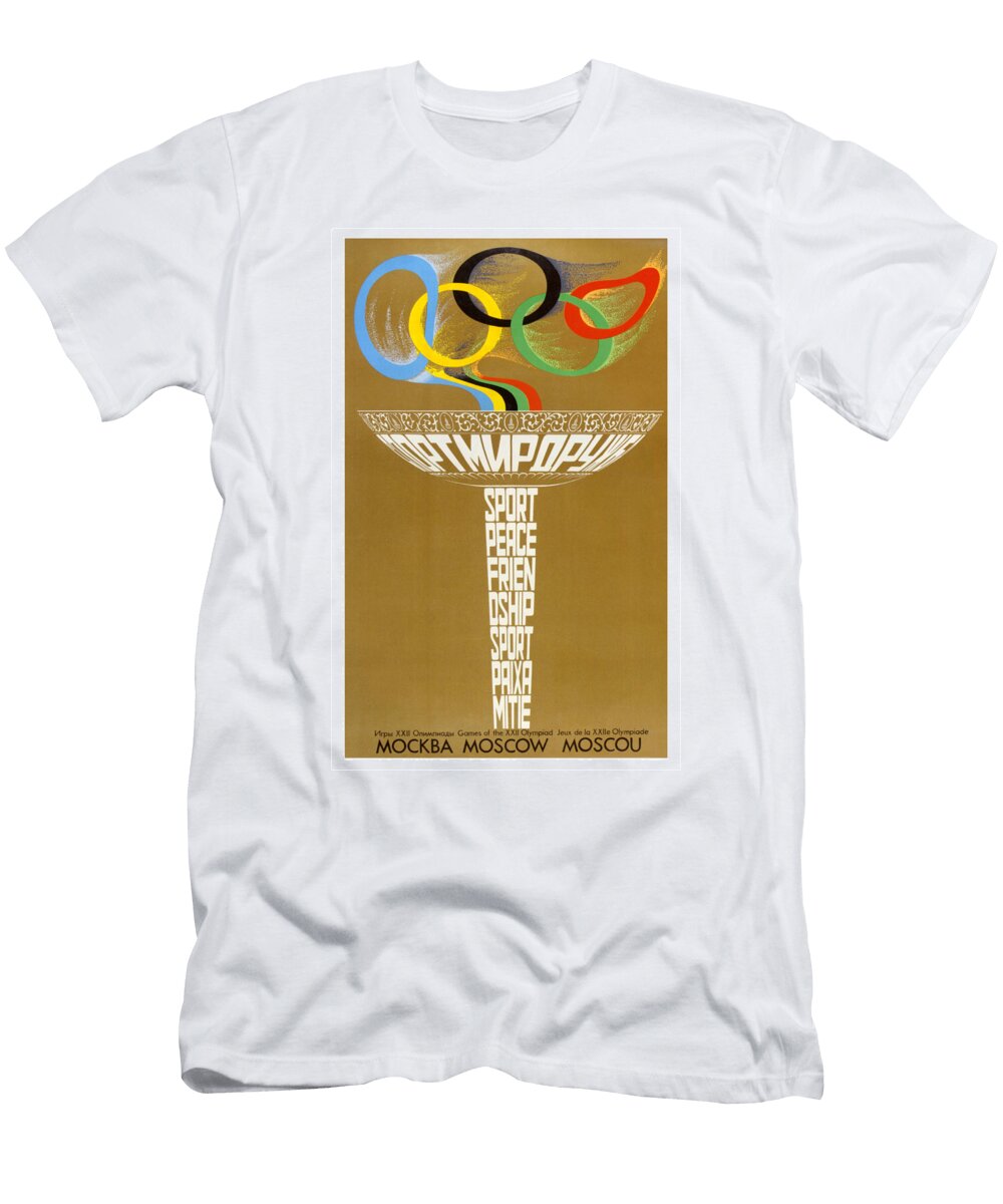 Moscow 1980 Olympic Poster Just Vintage T-Shirt