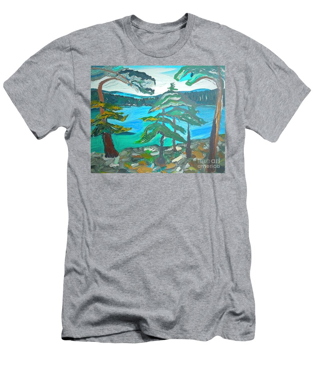 Mountain Splendour Painting Impresioniost Blues Canadien Art Lan N Akkash T-Shirt