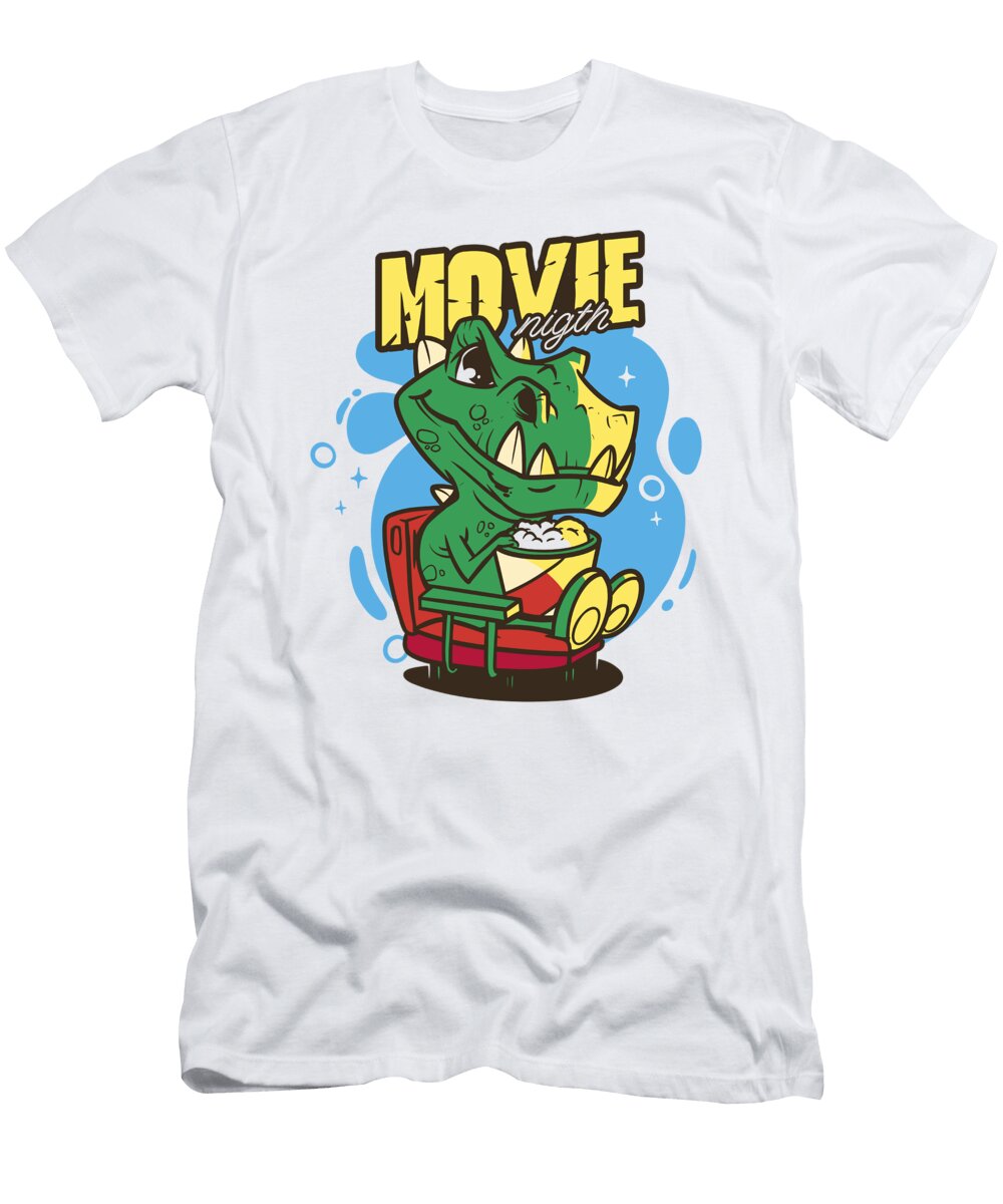 Movie Night T Rex Me T-Shirt