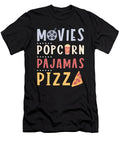 Movies Popcorn Pajamas Pizza Me T-Shirt