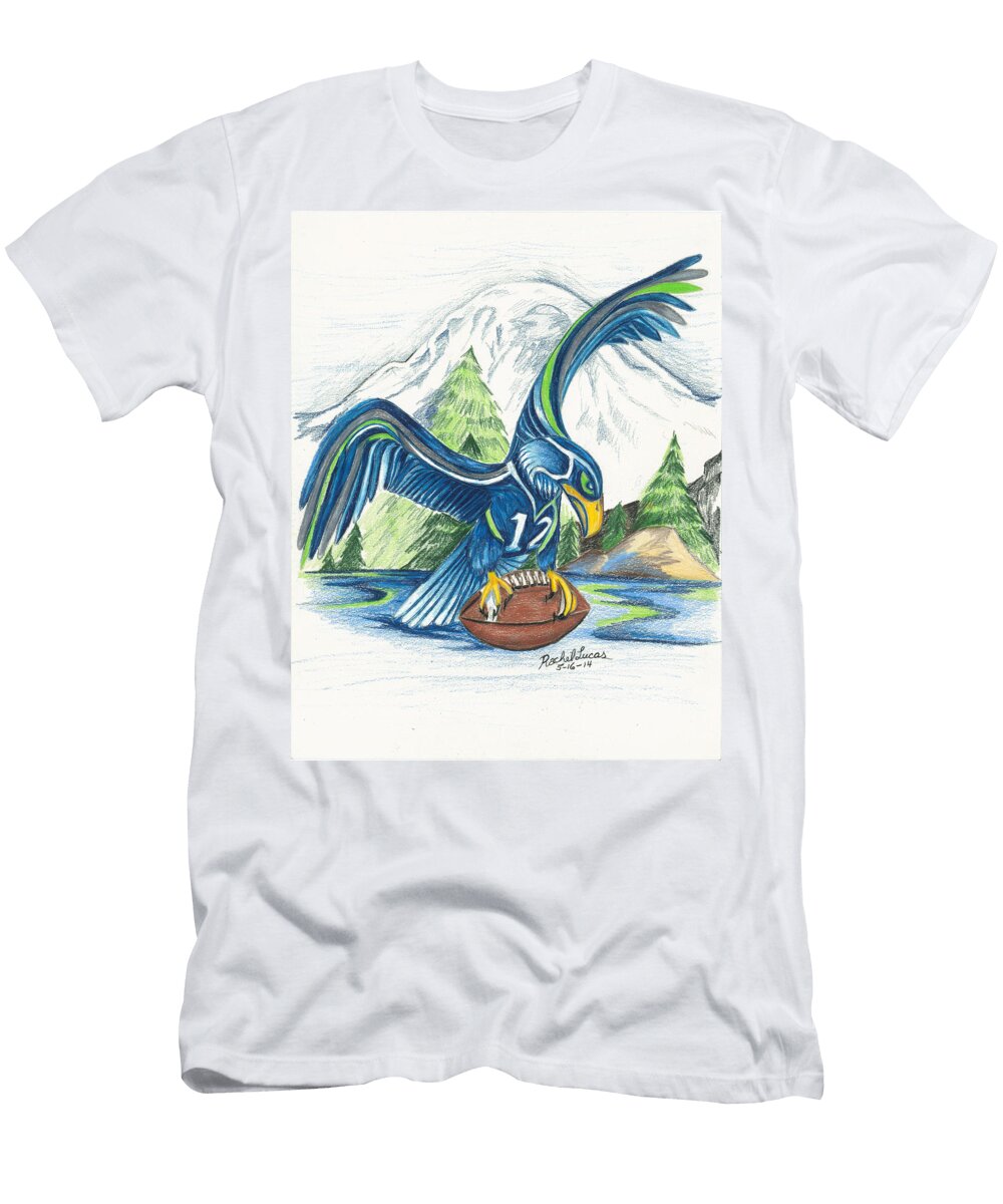 Mt Rainer and the Seahawk Rachel Lucas T-Shirt