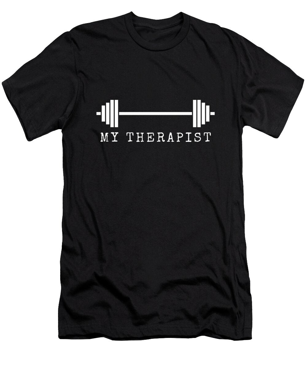 My Therapist Barbell Workout Lifting Zee Designs T-Shirt