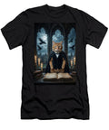 Mystical Cat in Gothic Cloak Matthias Hauser T-Shirt