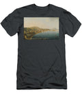 Naples a View of the Riviera Di Chiaia From the Convento Di Sant Antonio with Vesuvius Smoking in Th Pietro Antoniani Italian T-Shirt