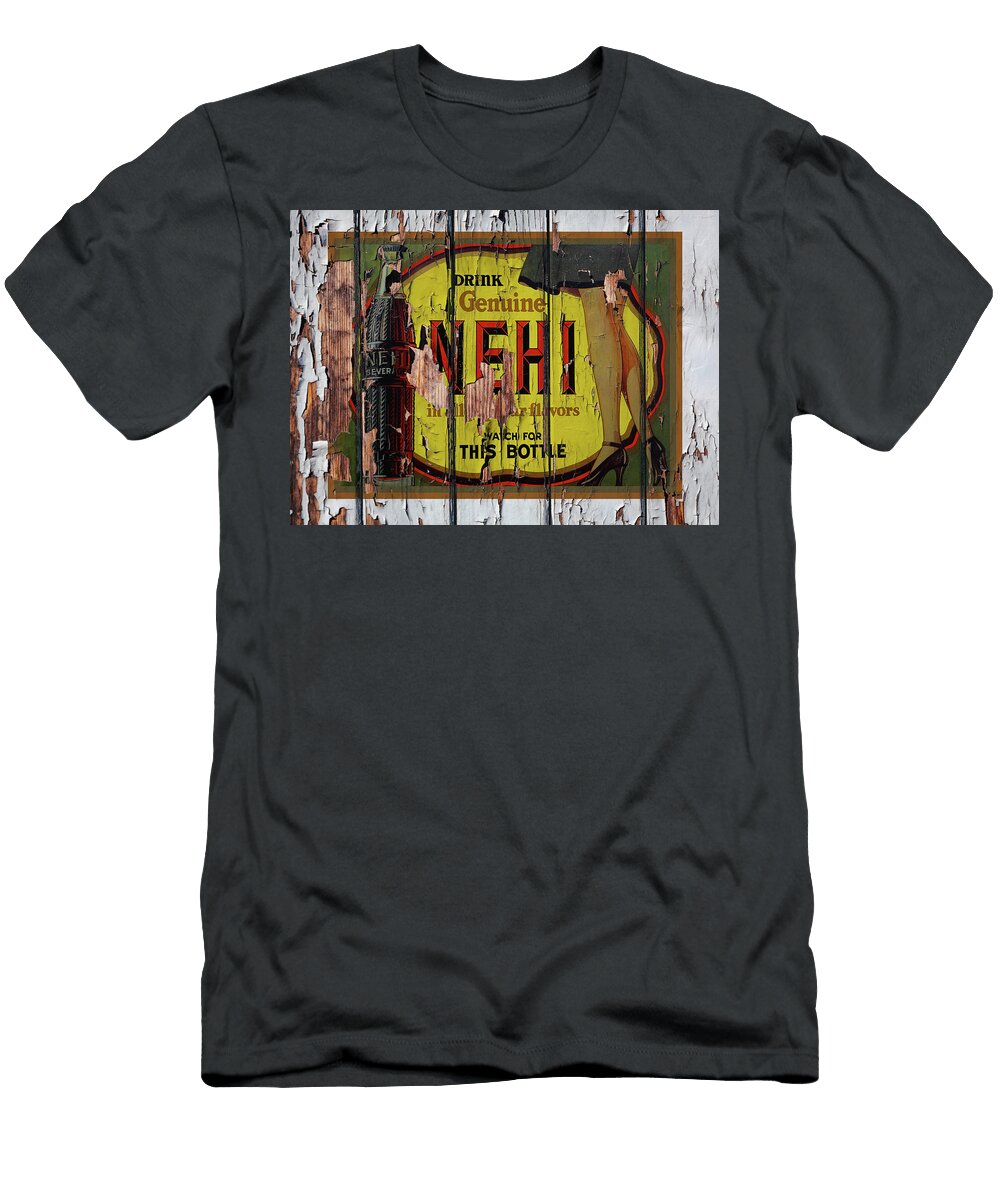 Nehi Vintage Logo on Peeling Paint Wall Design Turnpike T-Shirt