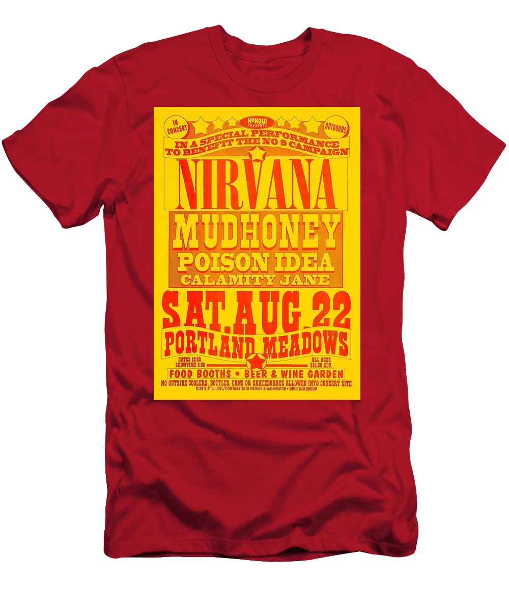 Nirvana Live Concert Poster World Art Collective T-Shirt