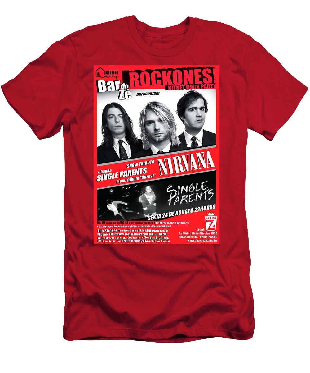 Nirvana Tribute Concert Poster World Art Collective T-Shirt