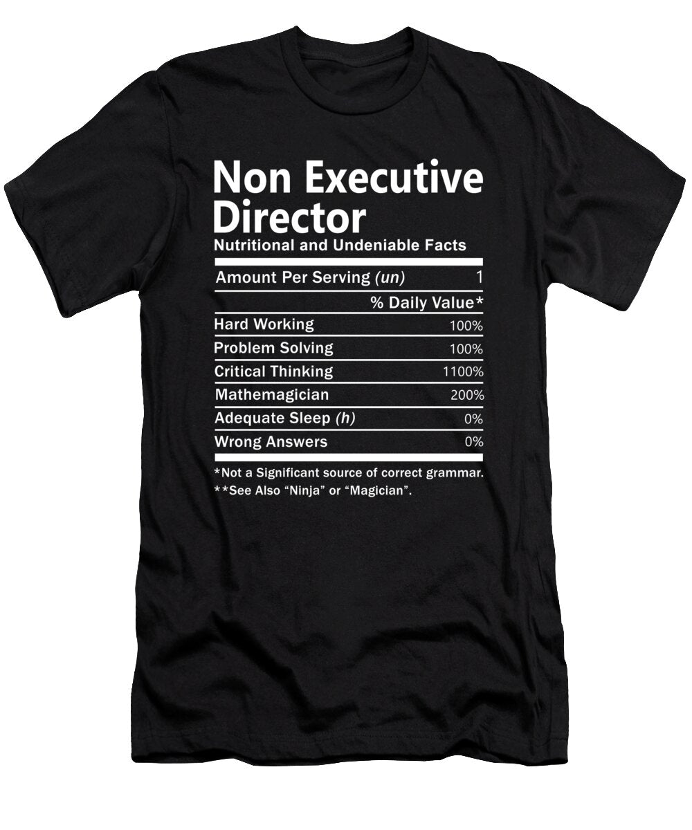 Non Executive Director Nutrition Factors Gift Item Shi Hu Kang T-Shirt