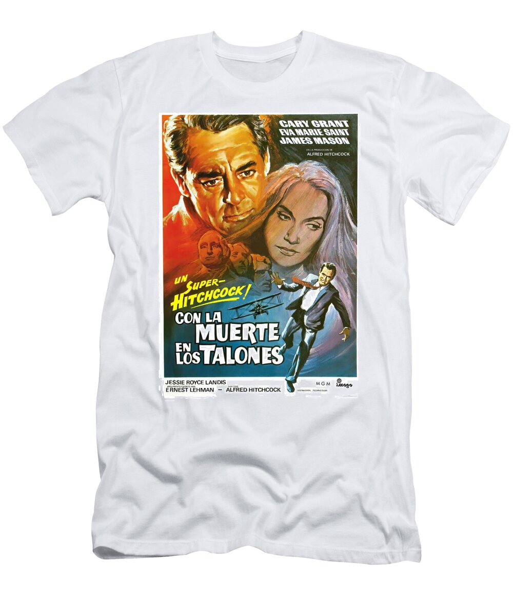 North By Northwest with Cary Grant and Eva Marie Saint 1959 Stars on Art T-Shirt