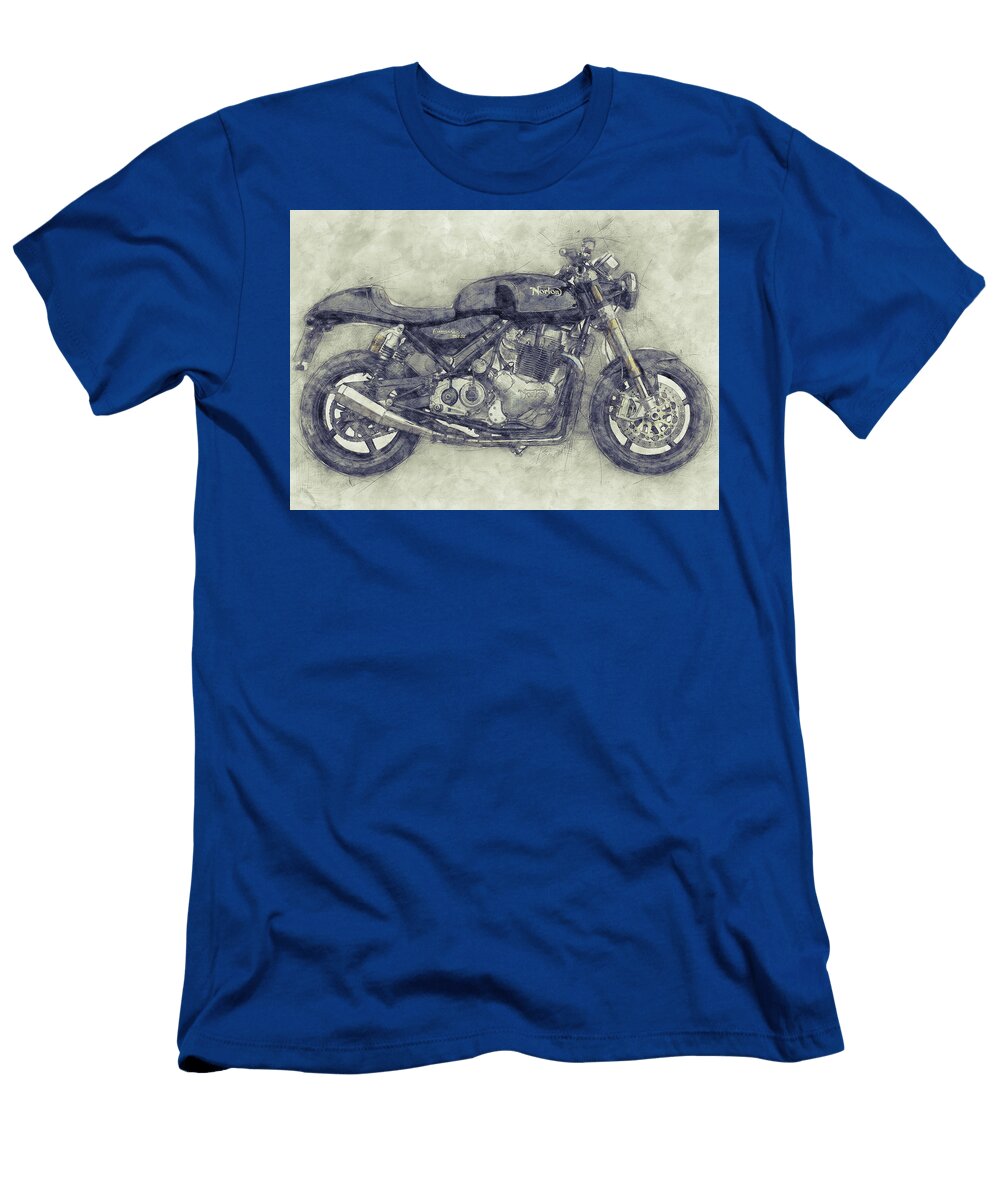 Norton Commando 1 Norton Villiers Motorcycle 1967 Motorcycle Poster Automotive Art Studio Grafiikka T-Shirt