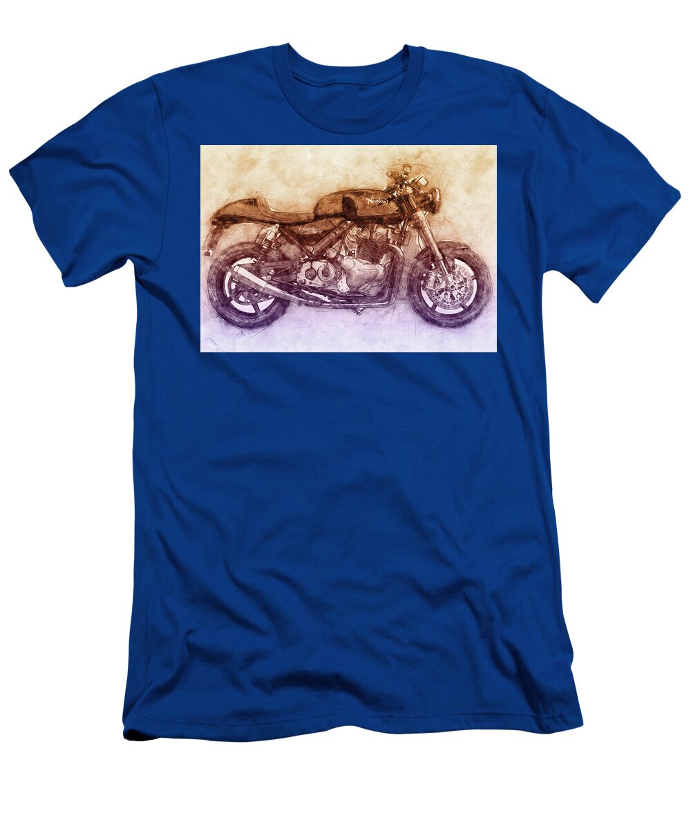 Norton Commando 2 Norton Villiers Motorcycle 1967 Motorcycle Poster Automotive Art Studio Grafiikka T-Shirt