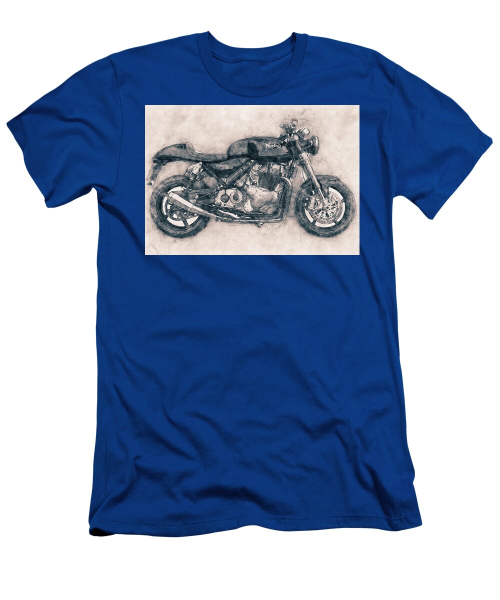 Norton Commando Norton Villiers Motorcycle 1967 Motorcycle Poster Automotive Art Studio Grafiikka T-Shirt