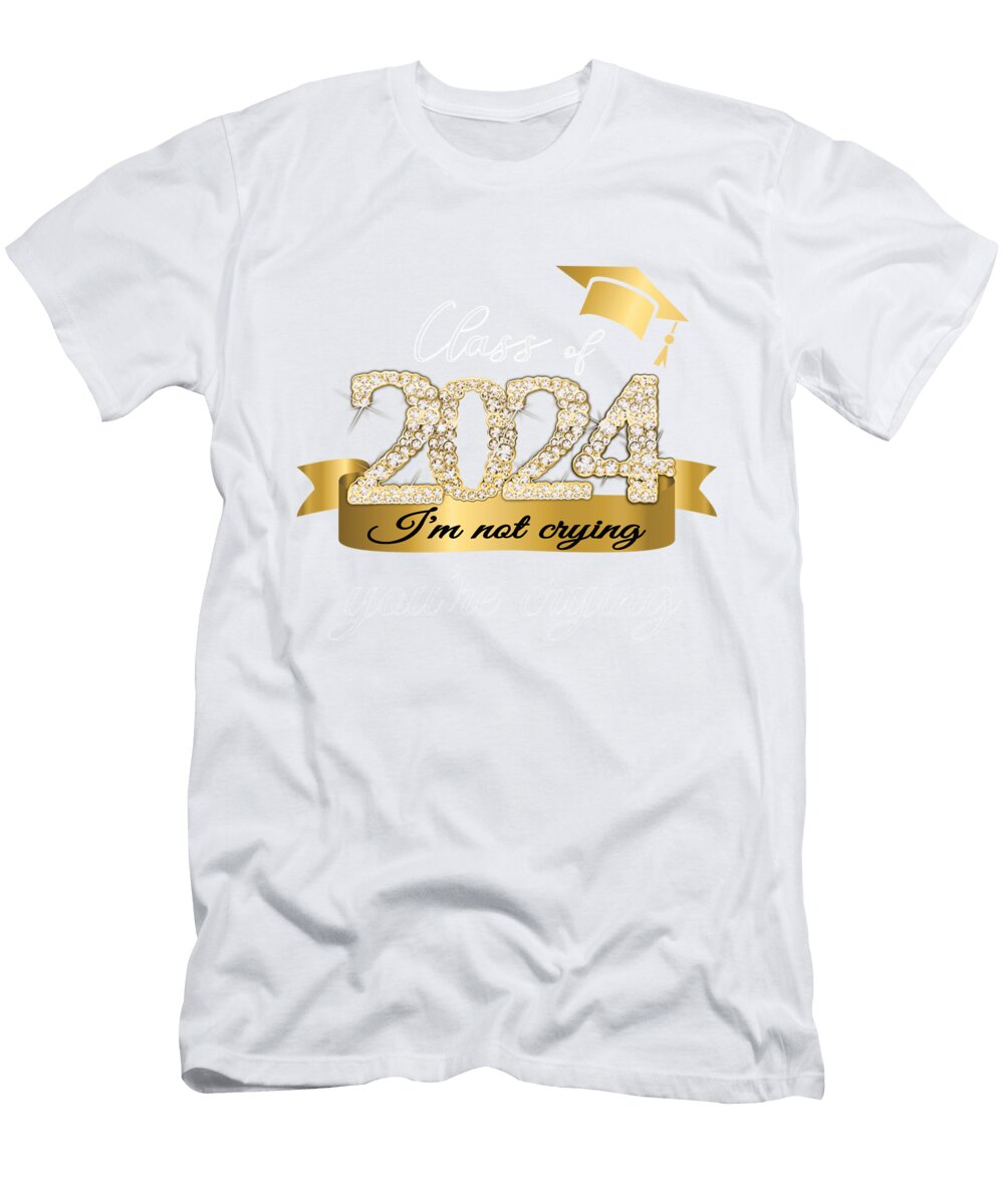 Not Crying Quote I 2024 Graduate Yellow Party Millennialdesign T-Shirt
