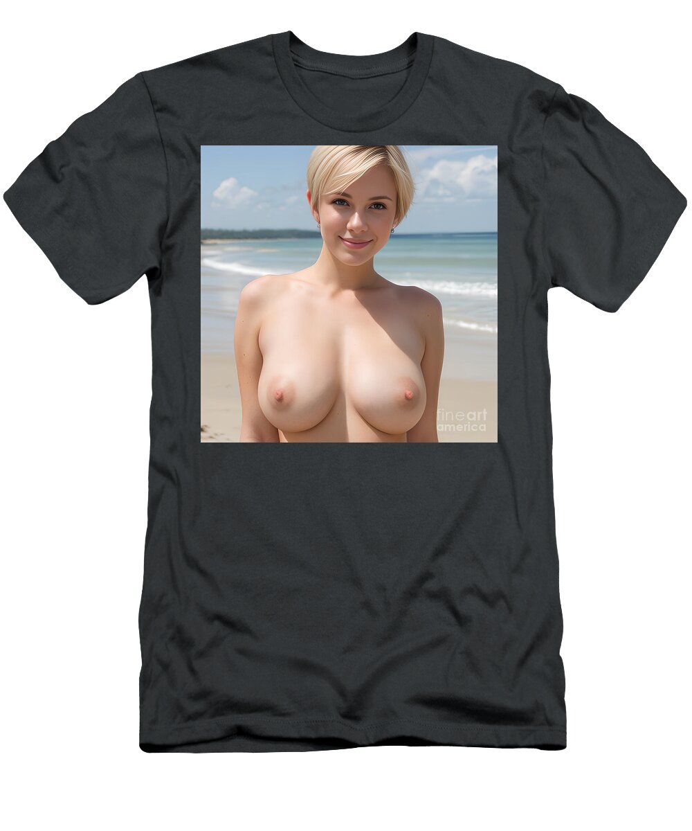 Nude Beach Blonde Jt Photodesign T-Shirt