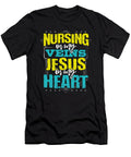 Nurse Gift Nursing Is in My Veins Jesus Is in My Heart Kanig Designs T-Shirt
