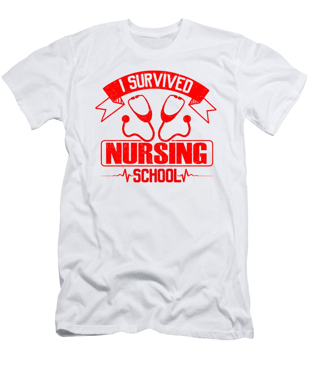 Nursing School Graduation Gift Survived Nursing School Nurse Kanig Designs T-Shirt