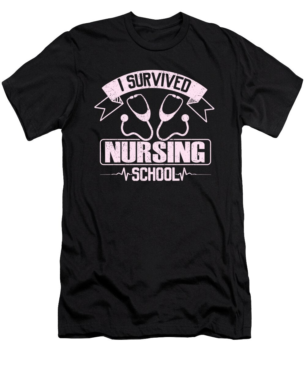 Nursing School Graduation Gifts Survived Nursing School Kanig Designs T-Shirt