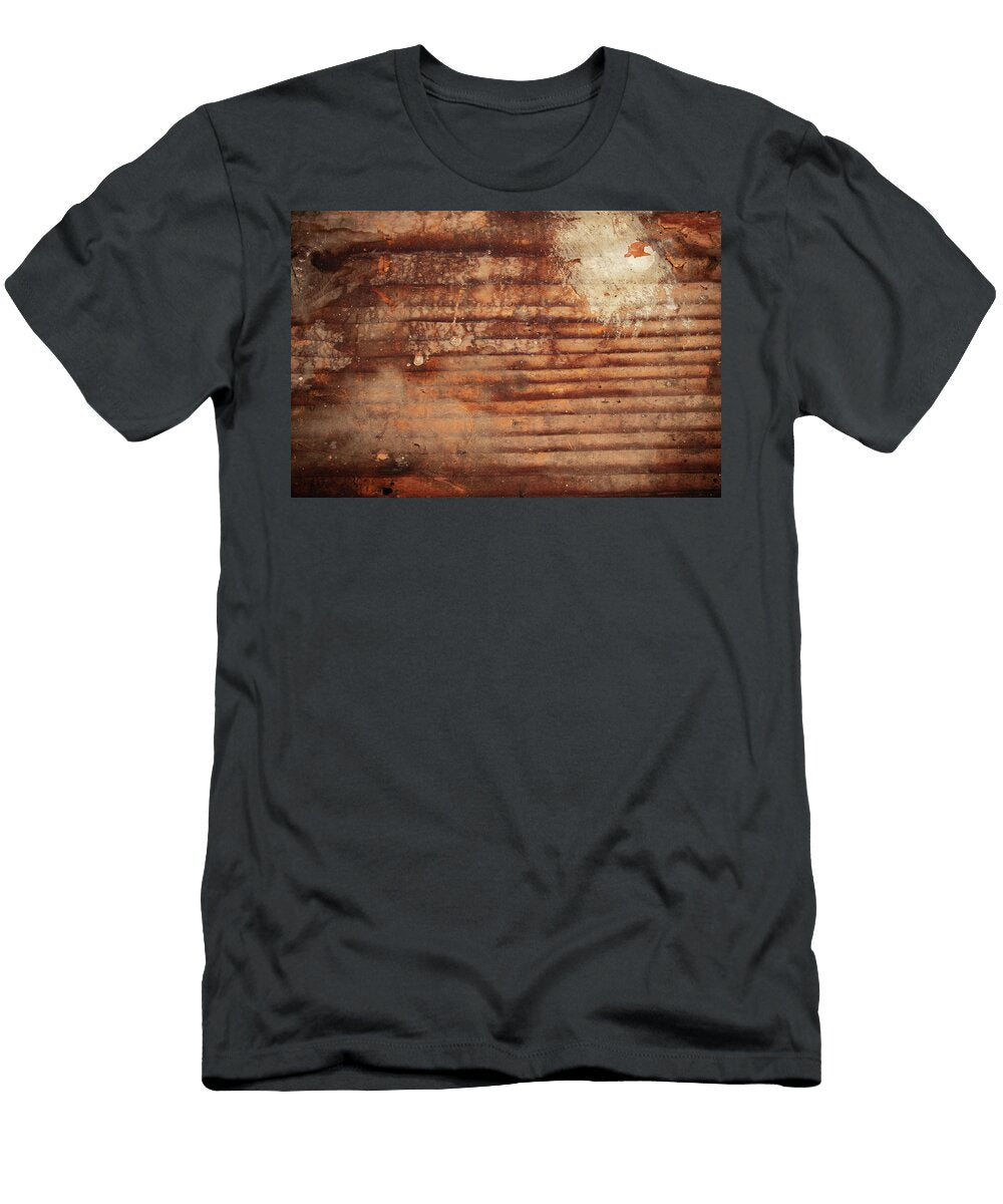 Obsolete Wooden Board with Paint Stains and Water Damage Dark Dorin Puha T-Shirt