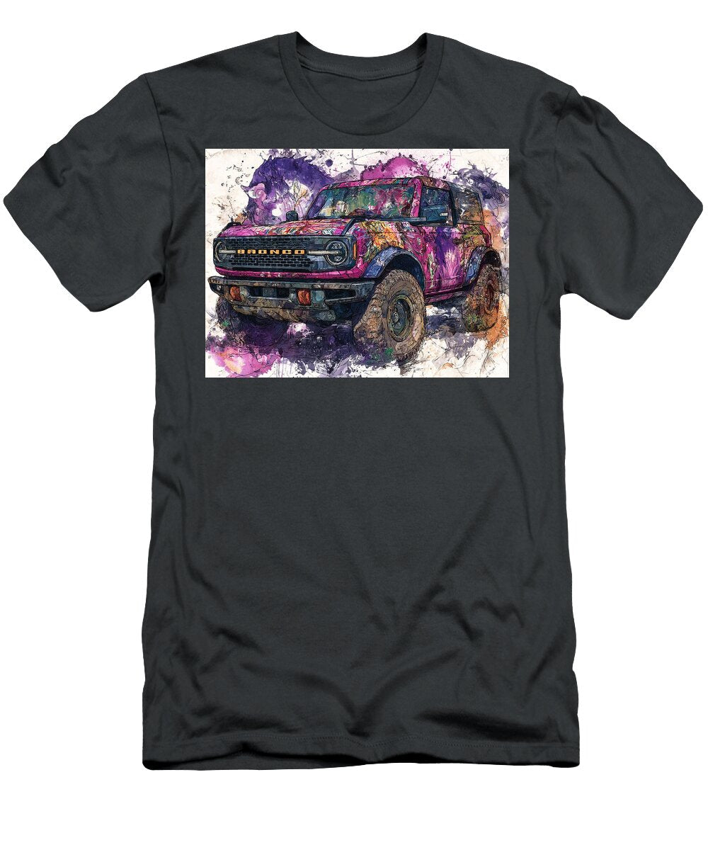 Offroad Vehicle Ford Bronco 2023 Suv Floral Design Vibrant Bronco with Floral Design Hollie Love T-Shirt
