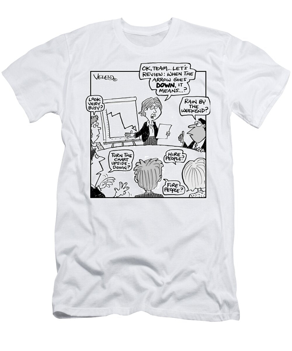 Ok Team Lets Review When the Arrow Goes Down It Means Bradford Veley T-Shirt