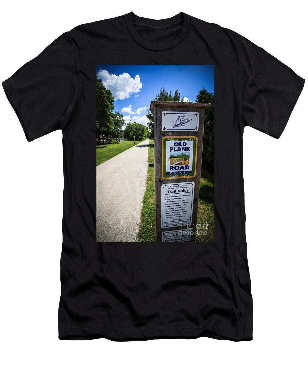 Old Plank Road Trail Sign Paul Velgos T-Shirt