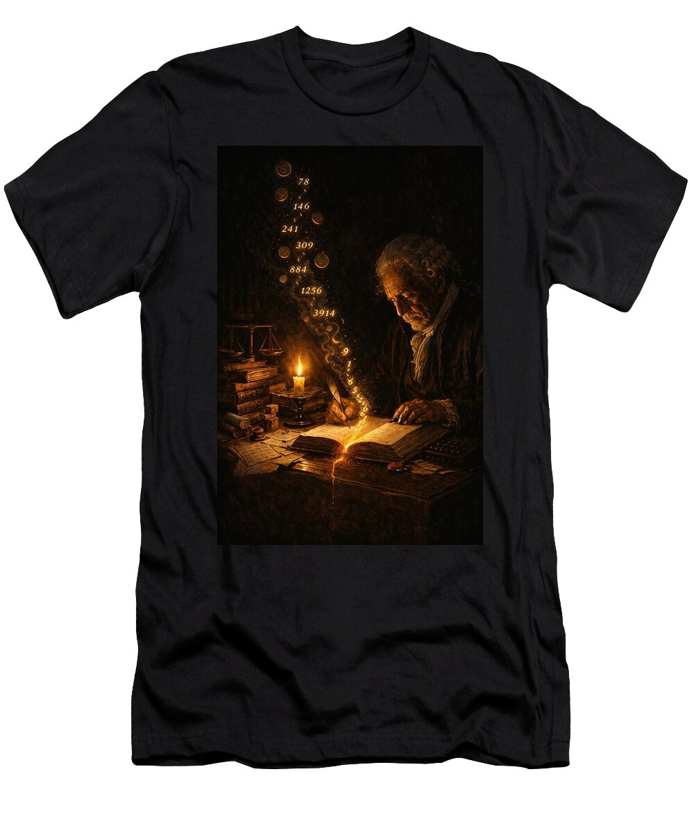 Old Scholar in Candlelit Study Ego Crash T-Shirt