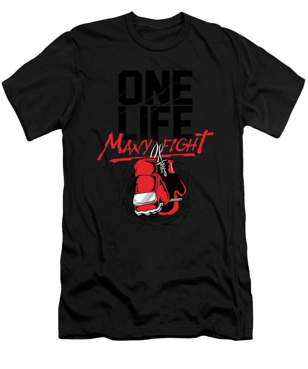 One Life Many of Fights Thomas Larch T-Shirt