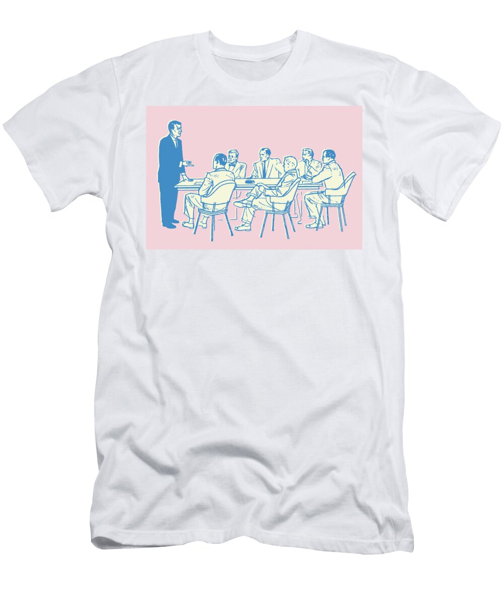 One Man Leading a Meeting At Work Csa Images T-Shirt