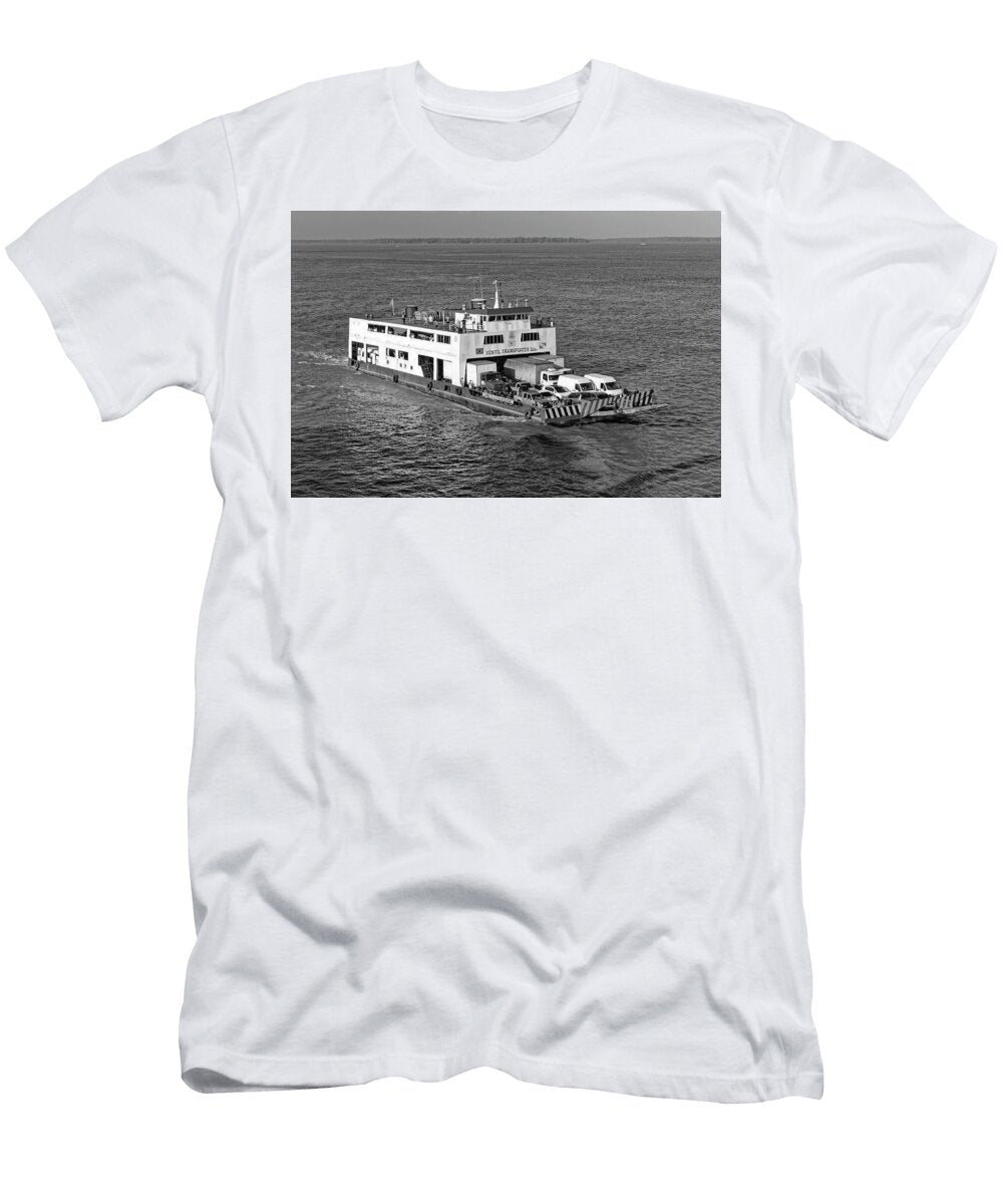One of the River Passenger and Goods Ferries Coming Into Belem to Berth Jules Walters T-Shirt